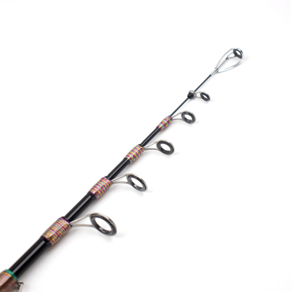 Ultra-short Carbon Fiber Shrink UL Portable Lure Rod Electroplated Telescopic Stream Lure Rod