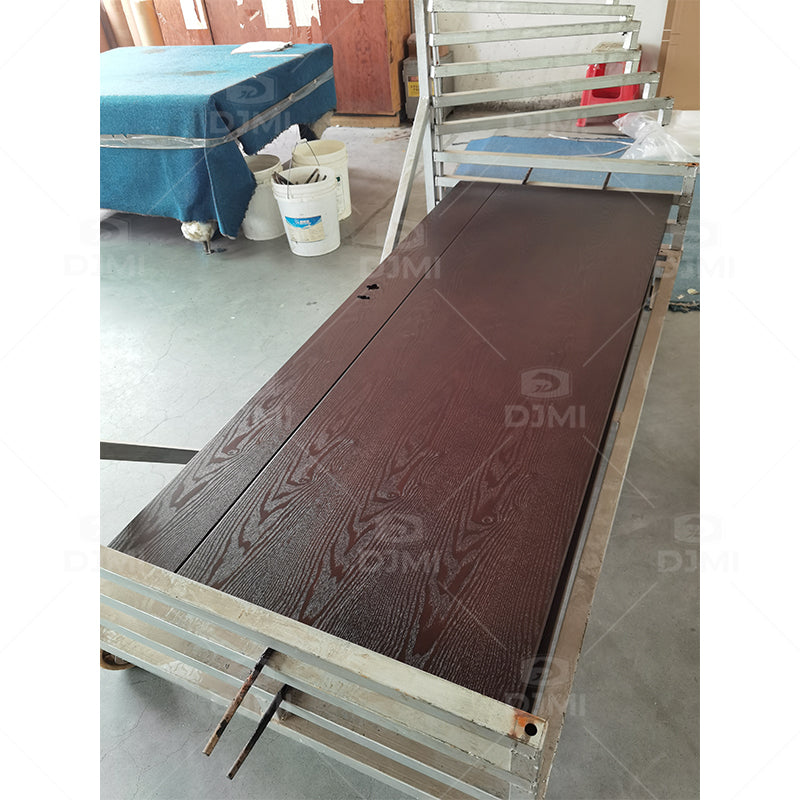 Modern Black Walnut Solid Wood Main Door Design Wooden Interior Room Door for Houses