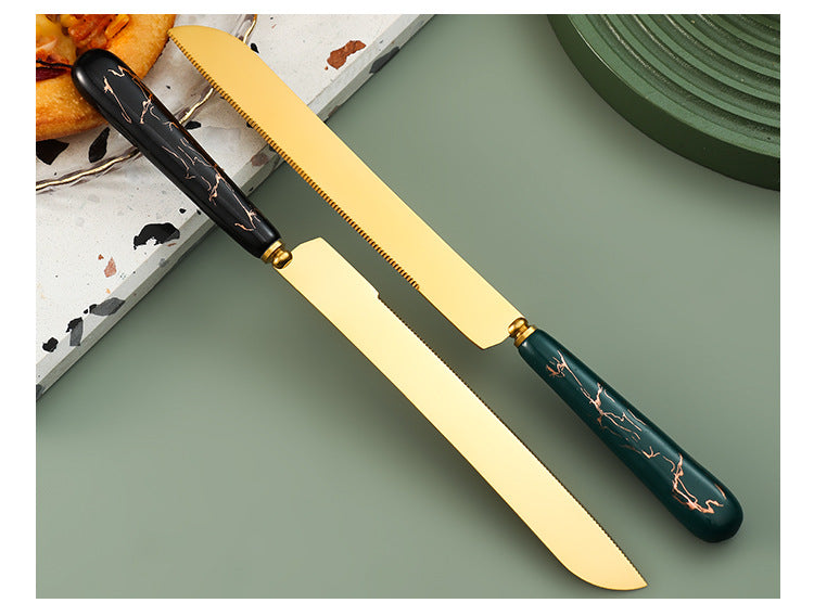 Ceramic Handle Stainless Steel Knife and Spatula Gift Set Creative Baking Tools Cheese Knife Butter Knife Cake Spatula Pizza Spatula