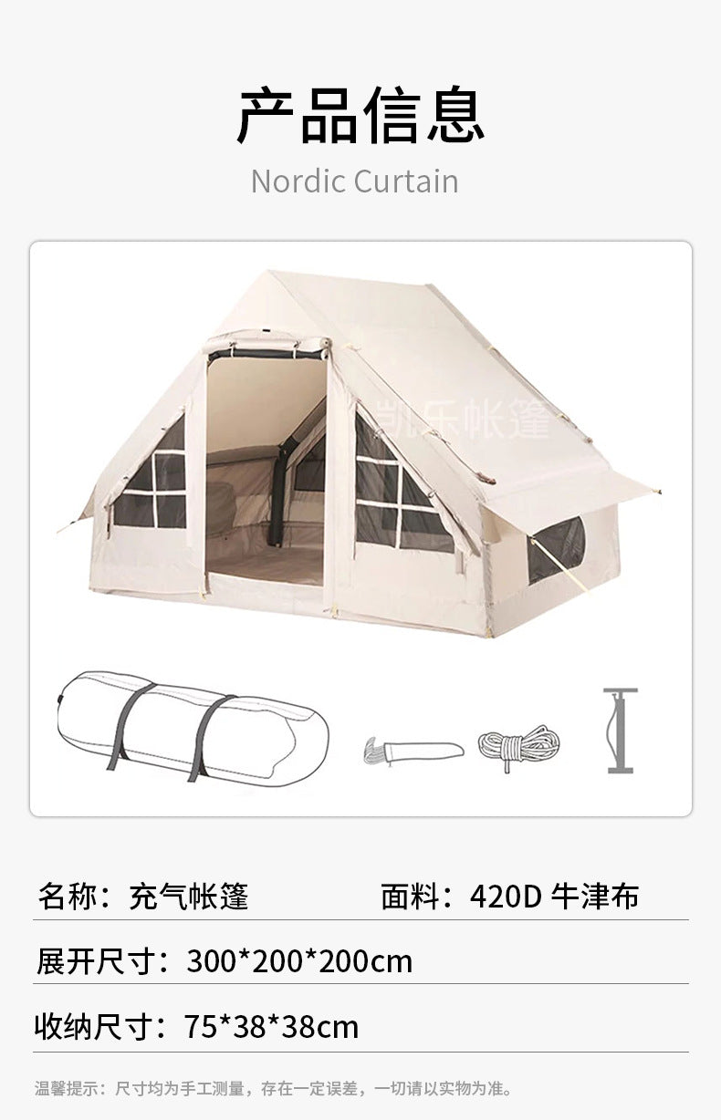 Manufacturer Wholesale Outdoor Camping Tent No Setup Quick Open Fully Automatic Inflatable Tent Thickened Rainproof Camping Tent