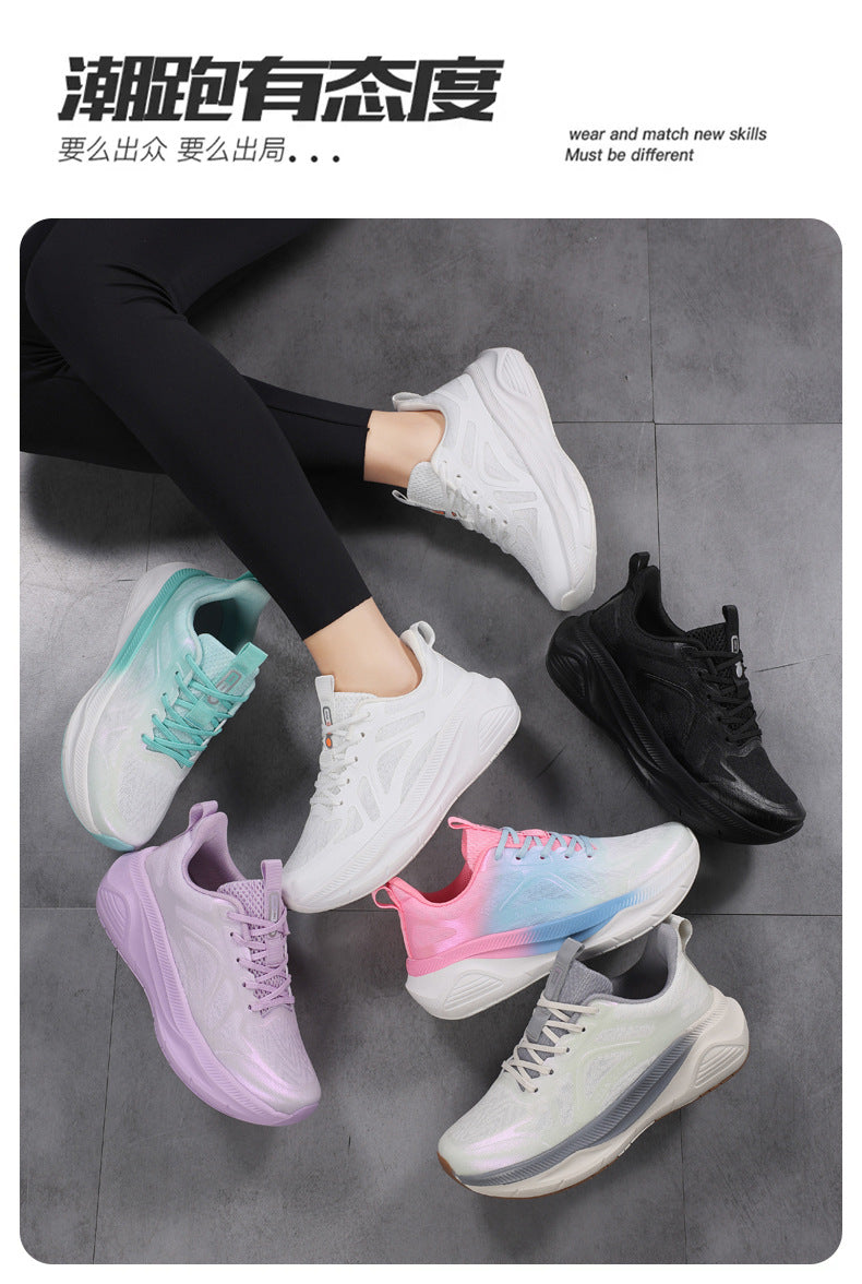 Professional Running Shoes for Men and Women, Spring and Summer New Soft Sole, Lightweight, Shock Absorption, Breathable, Jump Rope, Non-Slip, Marathon Walking Shoes