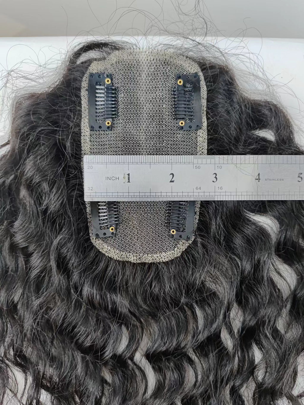 Hair Extensions for Women, Real Hair Swiss Net Full Hand-Woven Curly Hair Top Hairpiece, Increase Hair Volume, Natural and Fluffy, In Stock