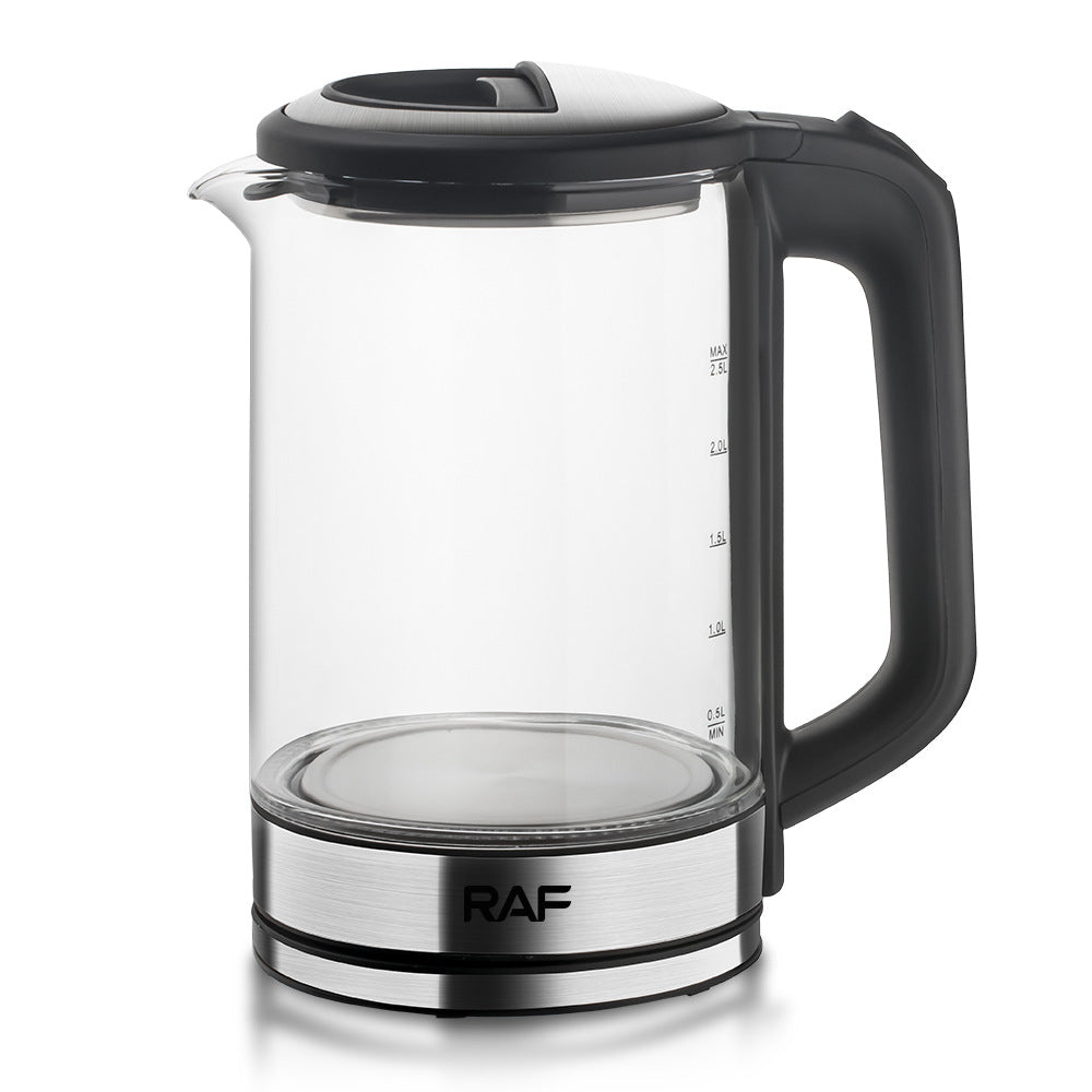 RAF European Standard Transparent Glass2.5L Electric Kettle Automatic Large Capacity Multi-Functional Kettle Overheat Protection