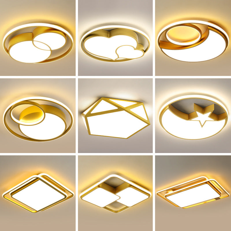 LED Ceiling Light Modern Simple gold Round Dining Room Master Bedroom Cozy Simple Book Children's Room Living Room Light