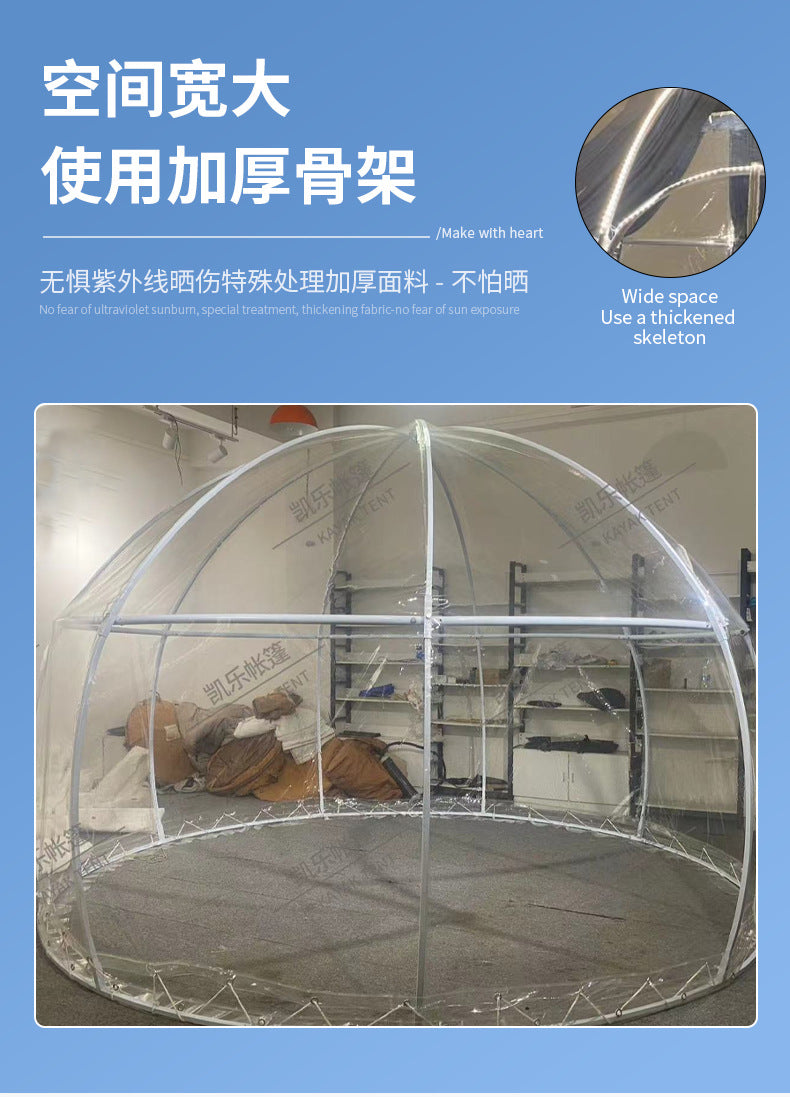 Starry Sky Tent Camp Transparent Mongolian Yurt Outdoor Starry Sky Room Exhibition Terrace Hot Pot Party Restaurant Homestay Hotel