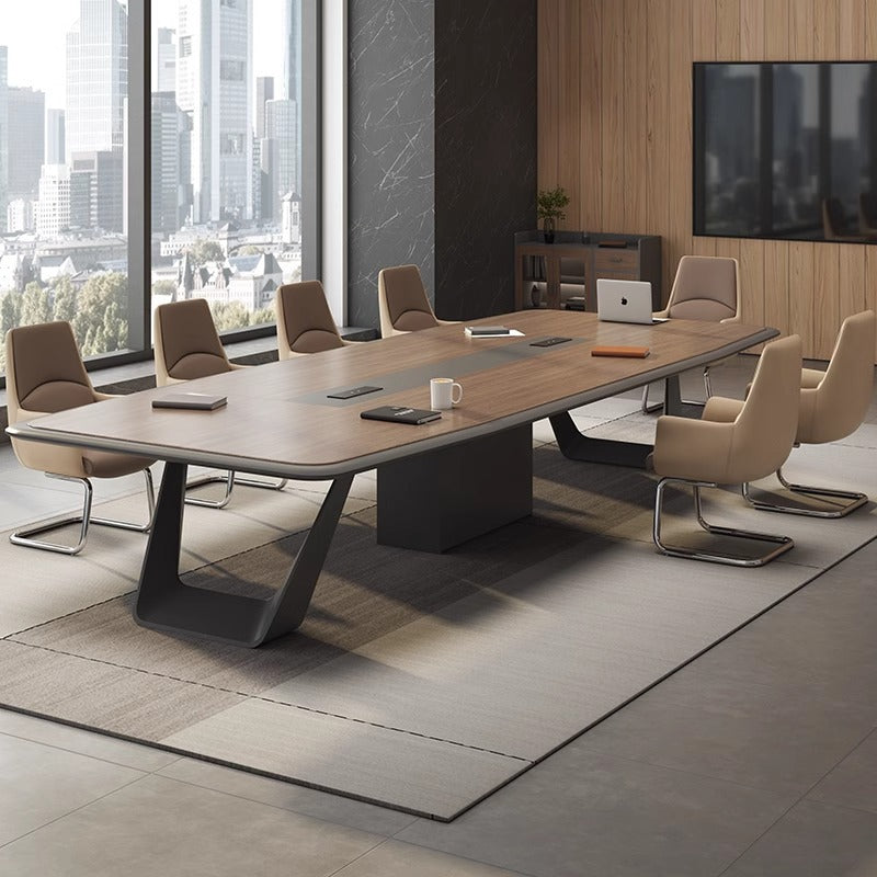Office Conference Table Long Table Simple Modern Long Strip Table Conference Room Table and Chair Set Lacquered Large Employee Training Table