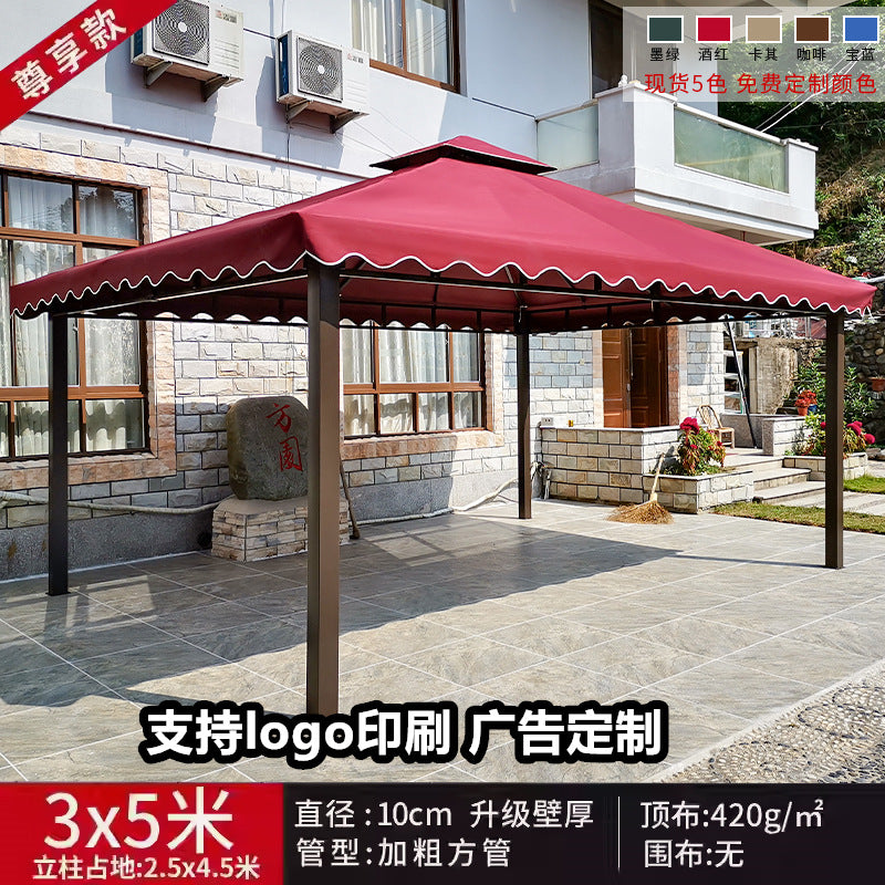 Outdoor Sunshade Canopy Rain Shelter Courtyard Garden Villa Four-legged Pavilion Advertising Event Large Roman Tent Umbrella Wholesale