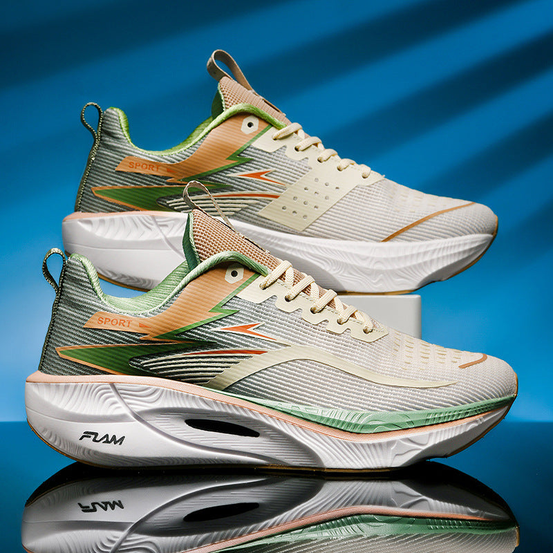 New Jogging Carbon Plate Running Shoes Men Women Couples Breathable Lightweight Marathon Training Outdoor Casual Sports Shoes