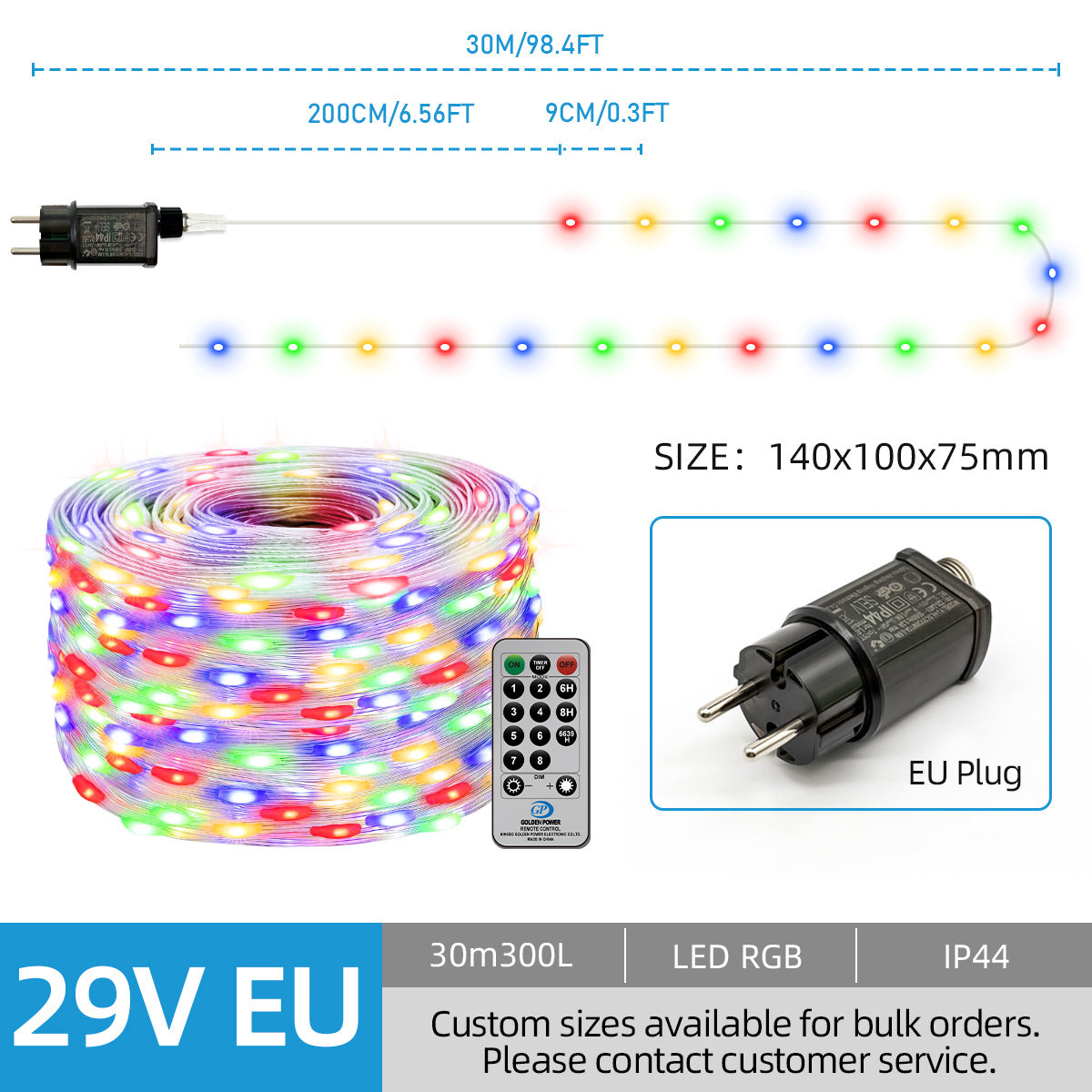 LED Transparent Leather Cord Light Outdoor Waterproof String Lights Christmas Holiday Decoration Garden Light Low Voltage Leather Cord String Lights New Model