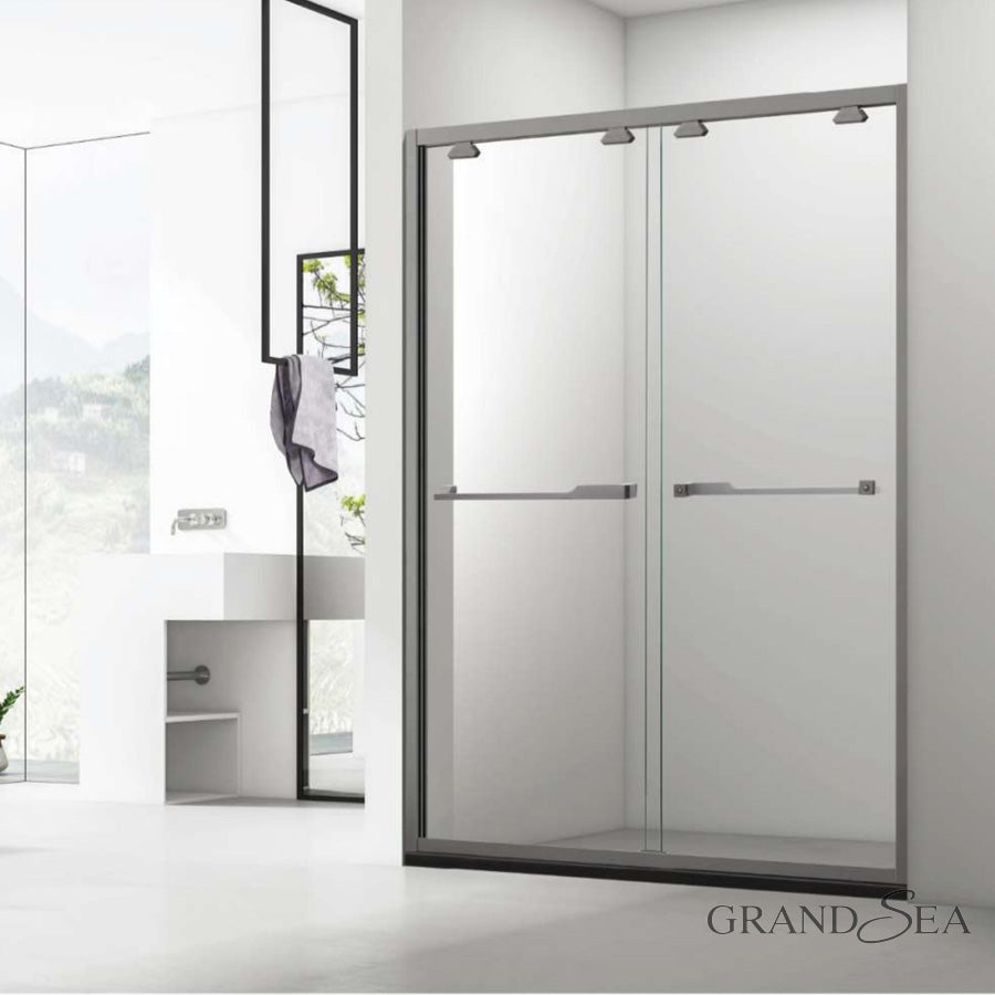 3 Panel Sliding Standard Shower Door Design With High Accessory