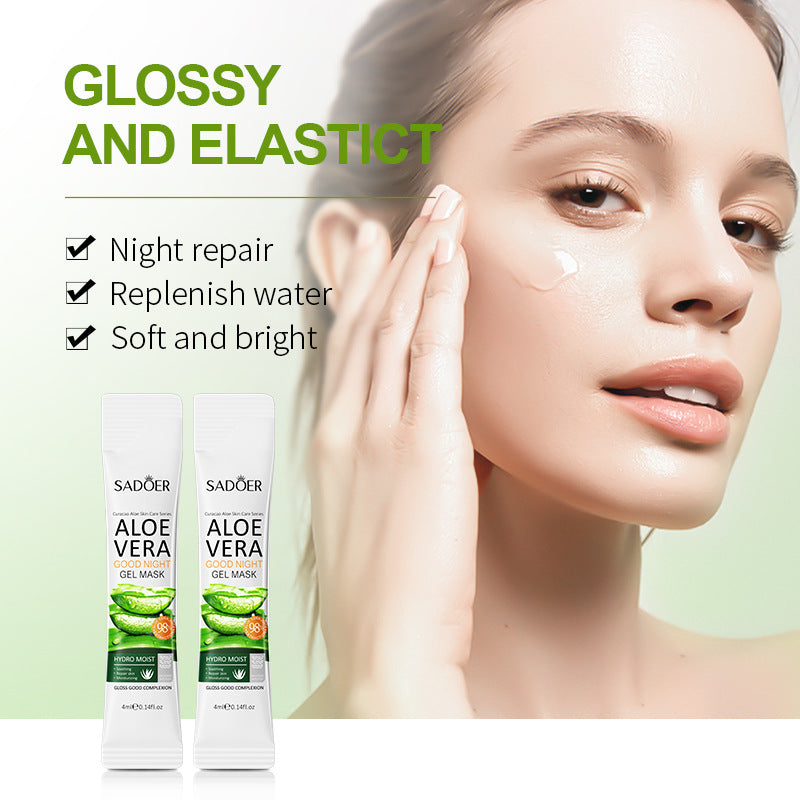 Aloe Vera Good Night Freeze Mask Strip Pack SADOER Sleeping Mask No-Rinse Apply-On Cross-Border Foreign Trade Wholesale