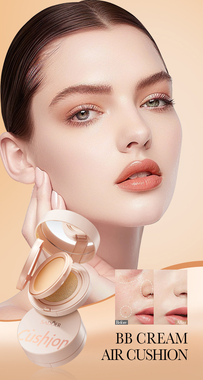 Light Sensing Cushion Compact SADOER Moisturizing and Light BB Cream Concealer Foundation  Wholesale