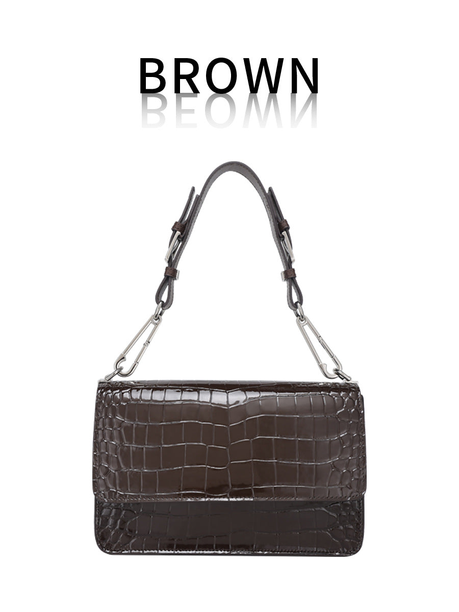 European and American Retro Trend Underarm Women's Bag Crocodile Pattern Single Shoulder Bag Versatile Fashion Crossbody Women's Bag