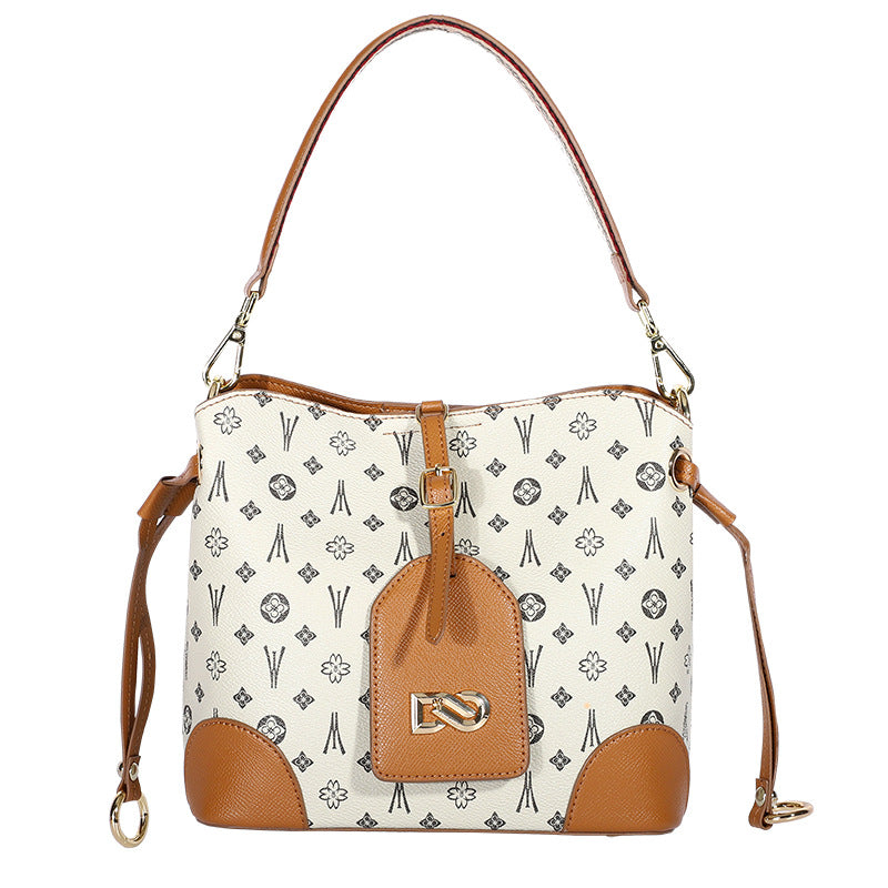 Trolis New Trendy Fashion Retro Bucket Bag Color-Block Personality Stylish Handbag High-Quality Crossbody Bag