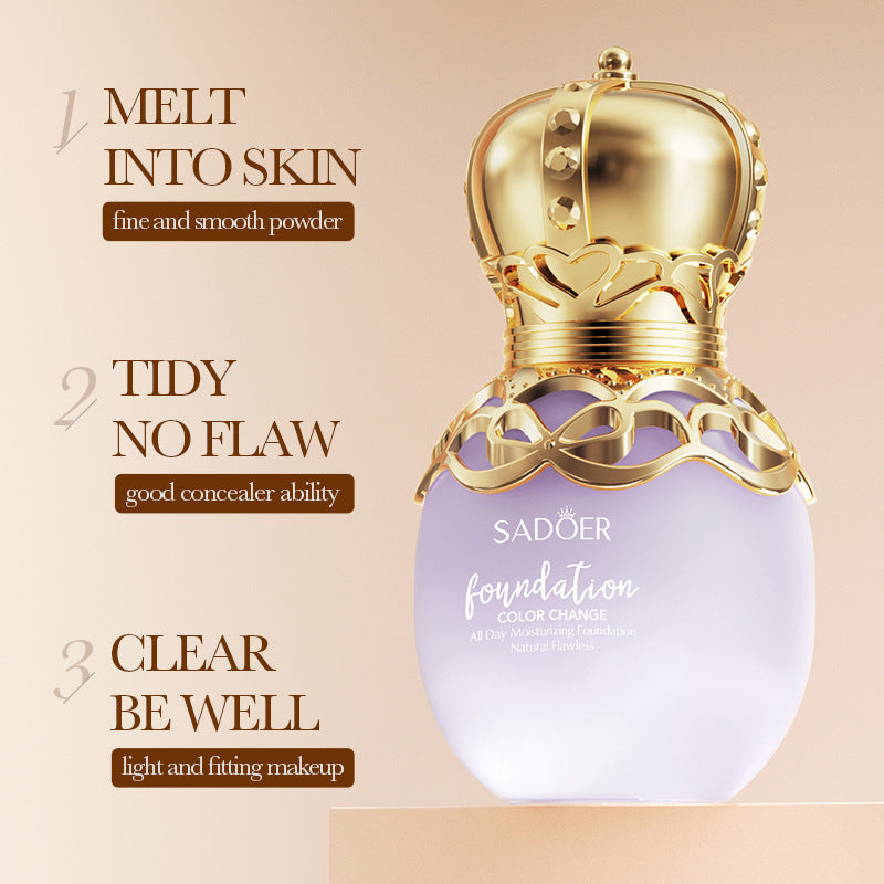 Makeup SADOER Concealer foundation with temperature-changing skin tone that doesn't easily come off BB Wholesale Cross-Border Foreign Trade Frost