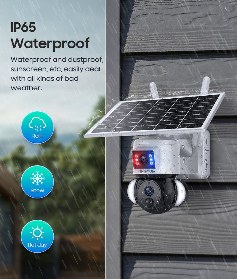 Source Factory Specializes in Solar-Powered Gun Ball Linkage HD600Multi-camera Multi-view Courtyard Surveillance