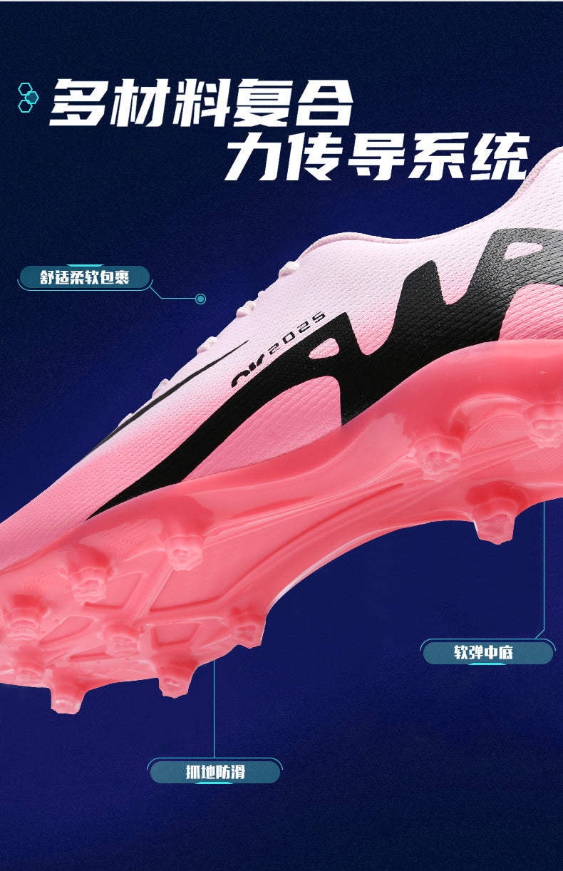 Comfortable football shoes for men and women, teenagers and students AG Spike TF Anti-Slip Breathable Turf Training Sneakers