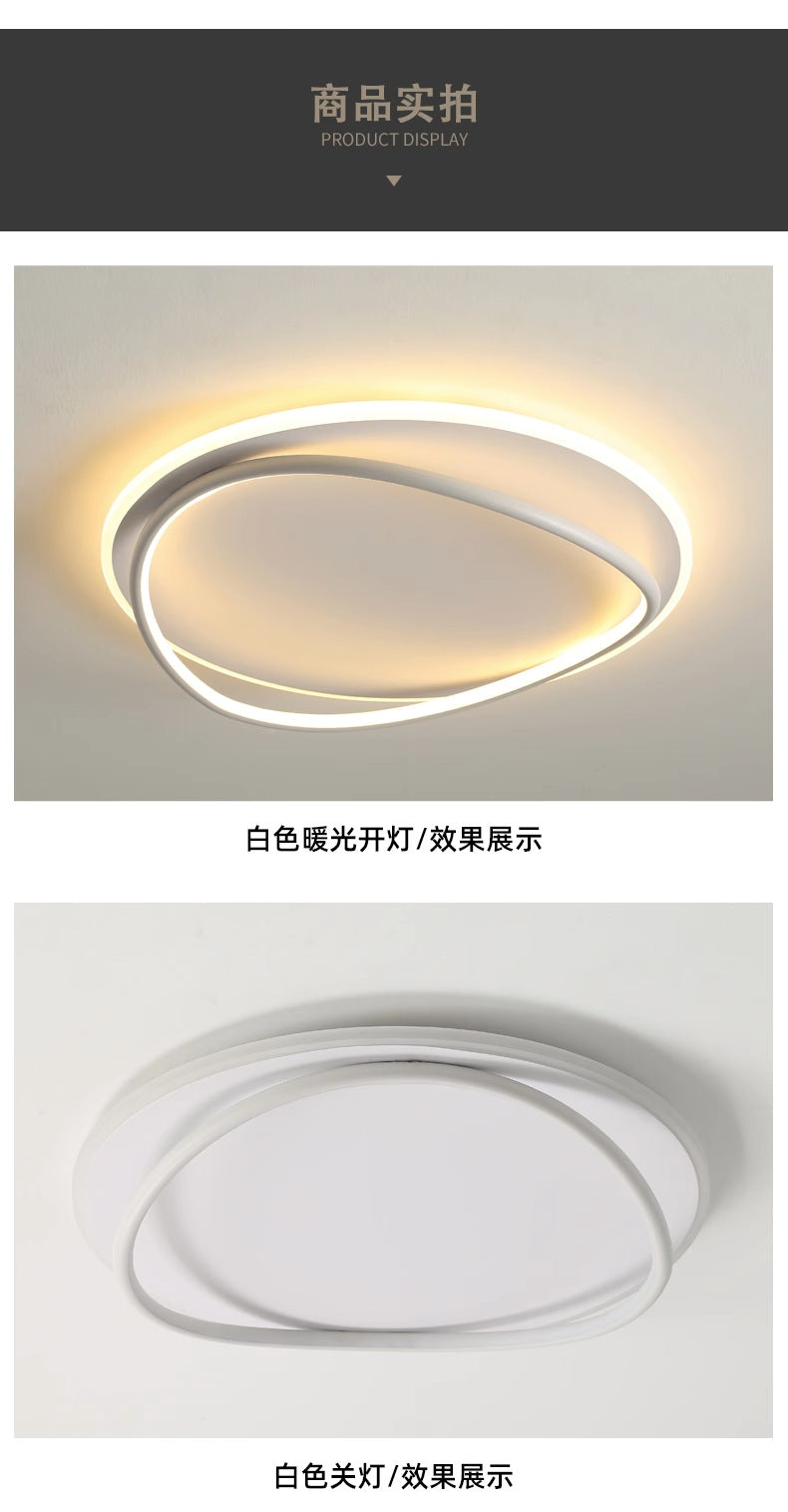 Nordic Light Luxury Bedroom Lamp LED Ceiling lamp for master bedroom, study room, dining room, simple modern oval light fixture