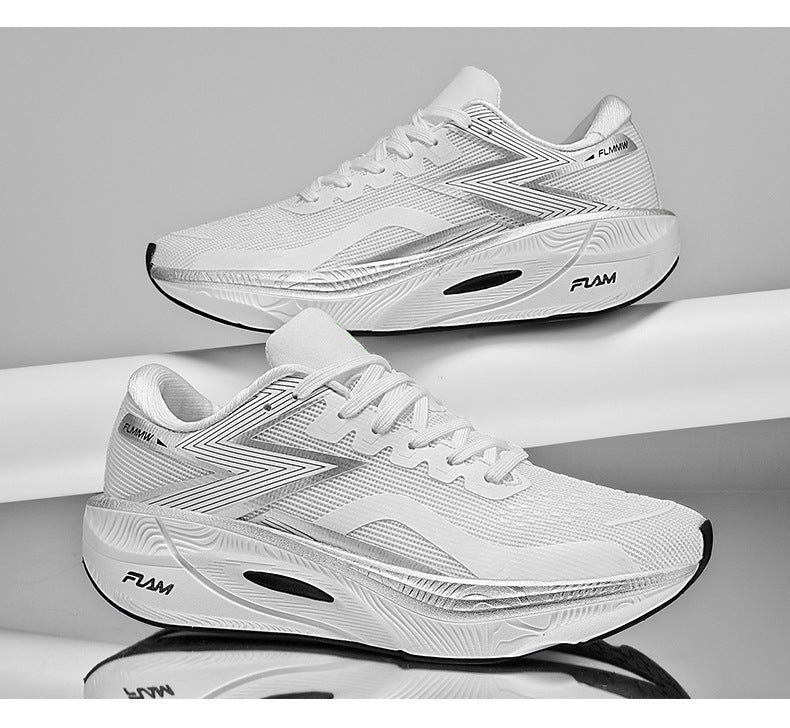 Summer New Mesh Breathable Carbon Plate Ultra-light Sports Shoes for Teenagers Couples Casual Fashion High Elastic Soft Sole Running Shoes