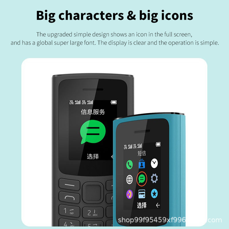 Mobile Phone105 2021Elderly Phone Wholesale Dual-SIM Feature Phone with Straight Buttons for Seniors