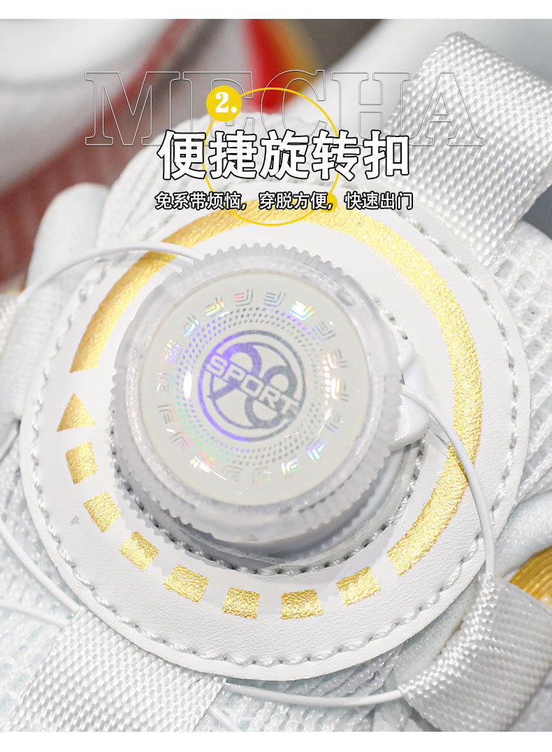 Red Rabbit7Boys' Lightweight Non-Slip Sports Shoes New Spring and Autumn Children's Casual Running Shoes Mesh Breathable Girls' Shoes