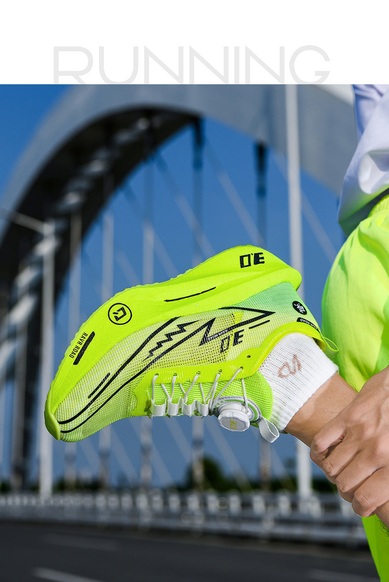 Summer New Fashion Breathable Comfortable Durable Running Shoes Men's Shoes Real Carbon Plate Cushioning High Elasticity Couple Sports Shoes