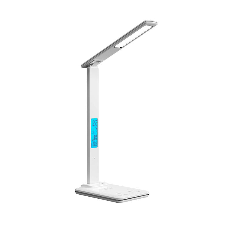 Multi-Functional Eye Protection15w Wireless Charger Table Lamp Dormitory Learning Reading Foldable Perpetual Calendar Alarm Clock Desk Lamp