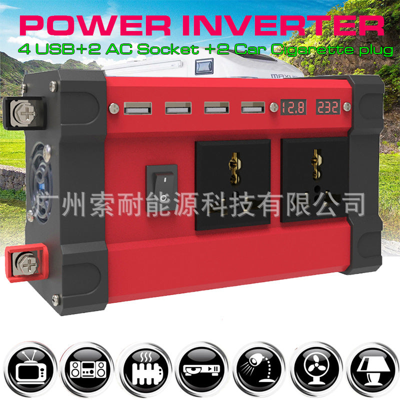 Automobile and Motorcycle Parts Car Adapter300W/500W Inverter12V Turn110V/220V Car Inverter Power Supply