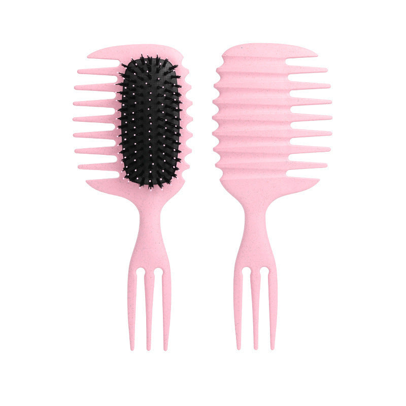 Foreign Trade Wholesale Dual-use Anti-static Curl Defining Comb Three-prong Wide-tooth Cushion Airbag Smooth Hair Massage Comb