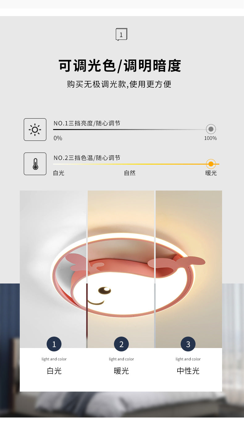 Creative Children's Lamp Bedroom lamp cartoon ceiling light modern minimalist LED Eye Protection Room Lamp Zhongshan Lighting Wholesale