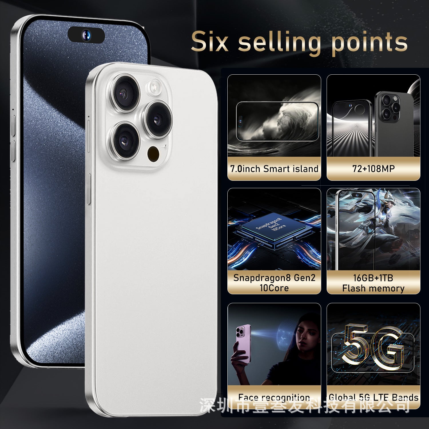 I16 ProMaxTK Popular2+16 6.5Inch Smart Island Large Screen True4G Smartphone