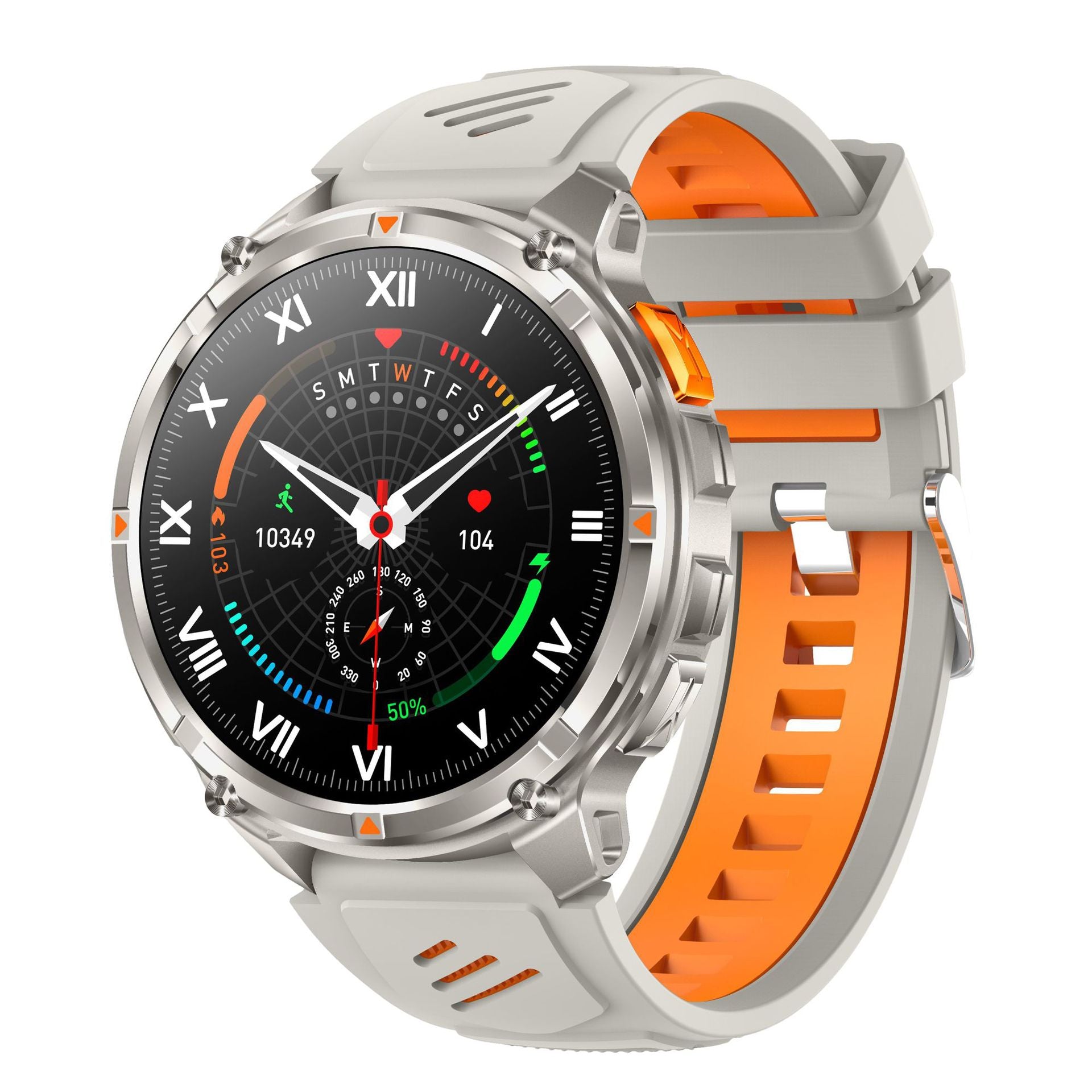 HT33Smart Watch Bluetooth Call True Heart Rate Step Count Sleep Monitoring Compass Deep Waterproof Sports Three-Proof