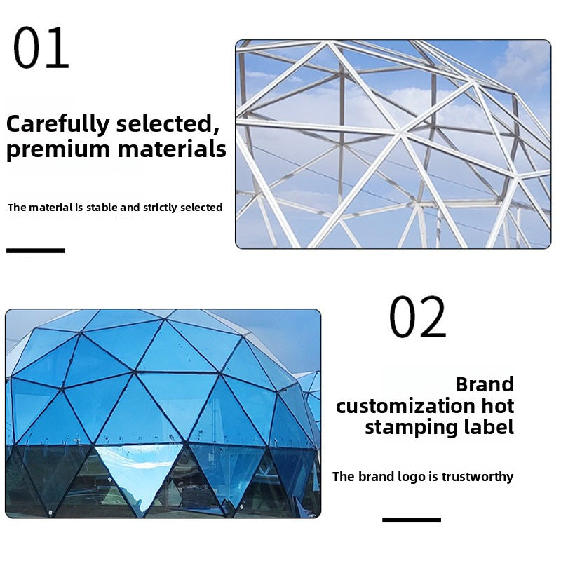 Glass Sphere Tent Aluminum Alloy Starry Sky Tent Curtain Wall Villa Garden Hotel Internet Celebrity Homestay Bubble House Tent
