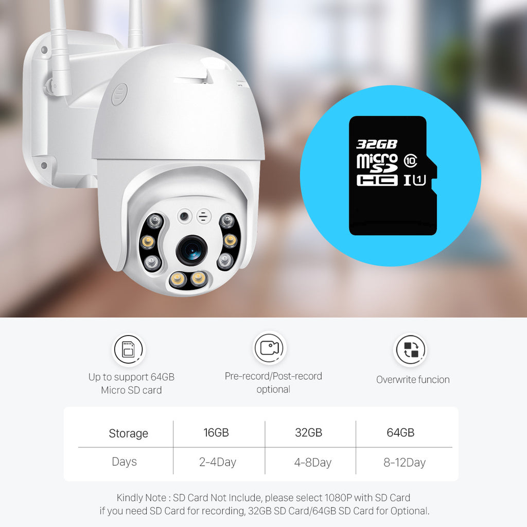 HD Outdoor Surveillance Camera Waterproof Eight-Light Dome Camera A6Wireless WiFiIPCamera Full Color