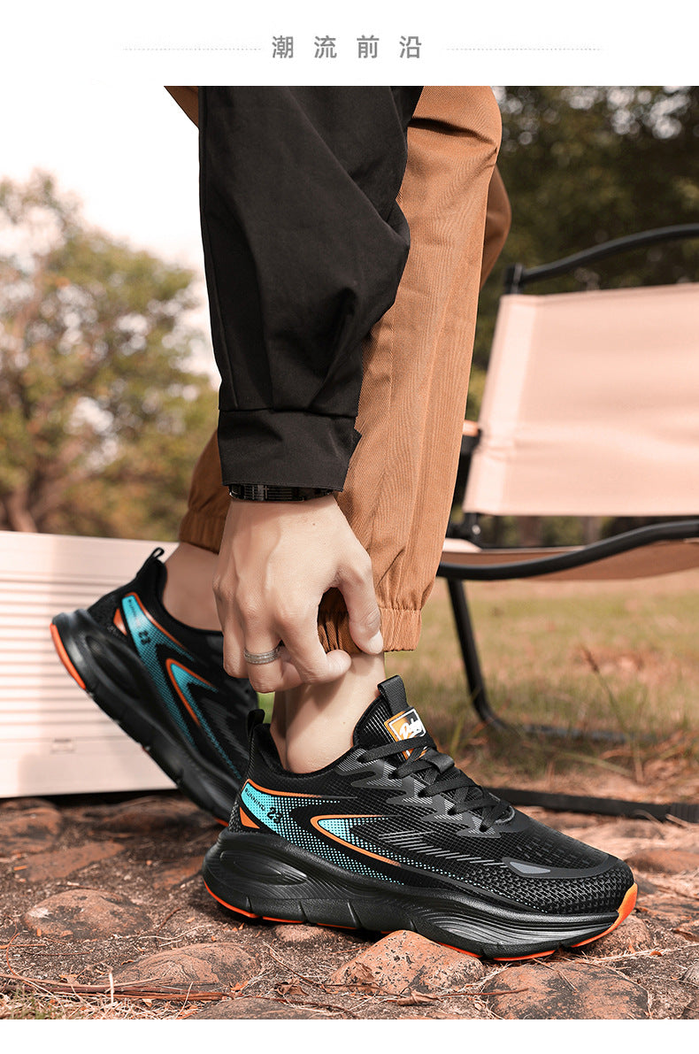 Large Size Leather Surface Fleece-Lined Thickened Warm Casual Sports Shoes Waterproof Non-Slip Cotton Shoes Real Explosive Carbon Plate Running Shoes