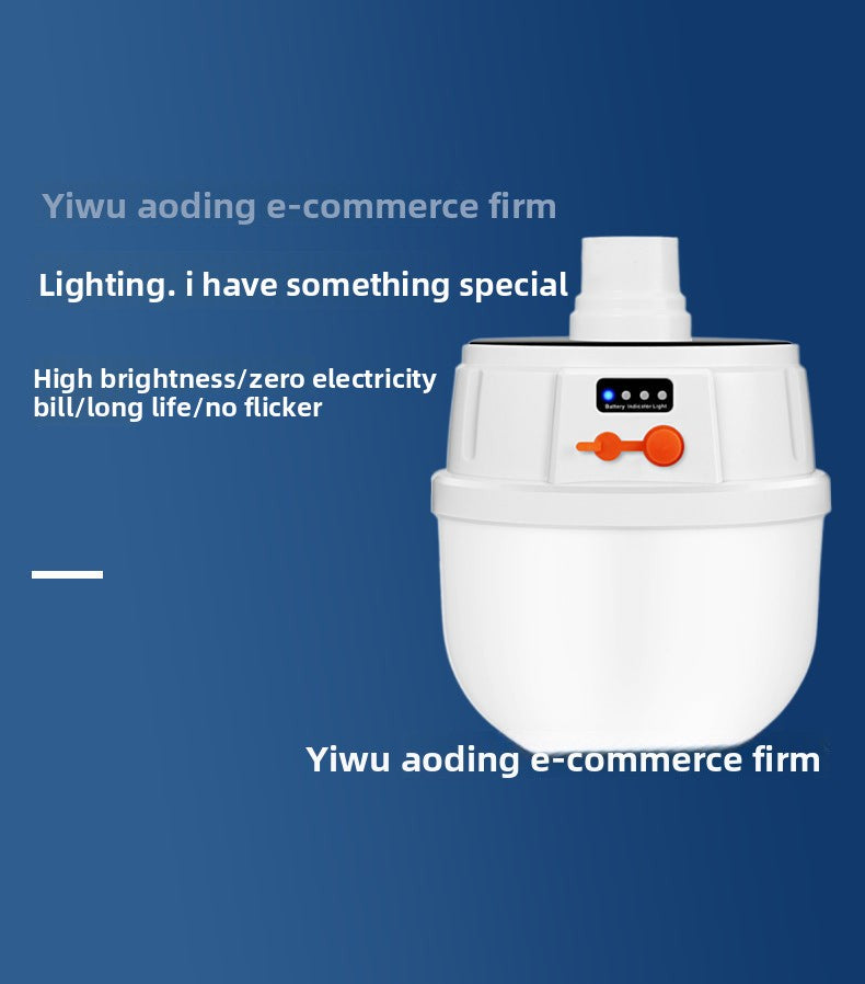 Solar Lamp LED Foldable Bulb Light Home Power Outage Emergency Light Tent Light Camping Light Night Market Stall Light