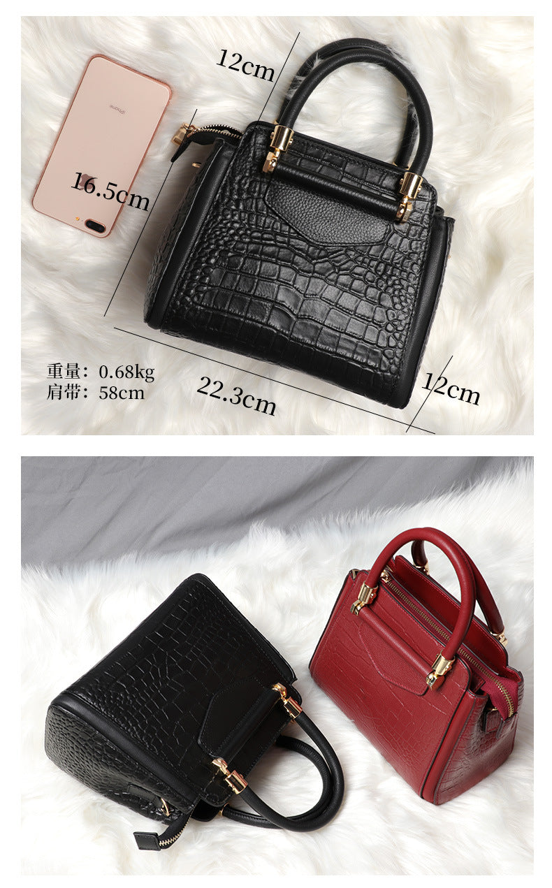 2024New Year's Fashionable and Elegant Crocodile Pattern Single Shoulder Handbag for Women