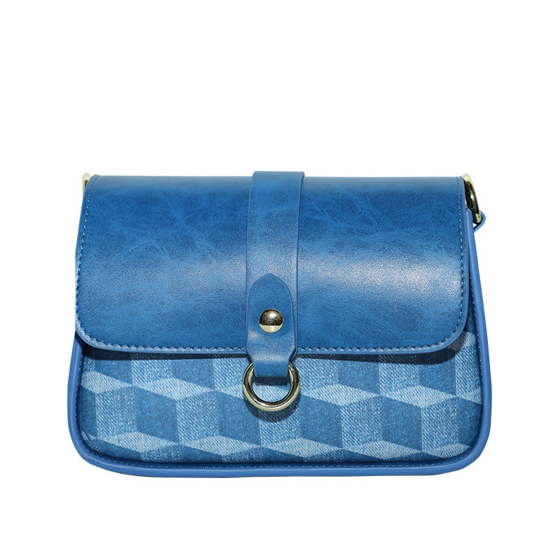 Women's Summer New Trend Retro Small Square Bag Personality Stylish Color-Block Shoulder Bag High-Quality Crossbody Bag for Women