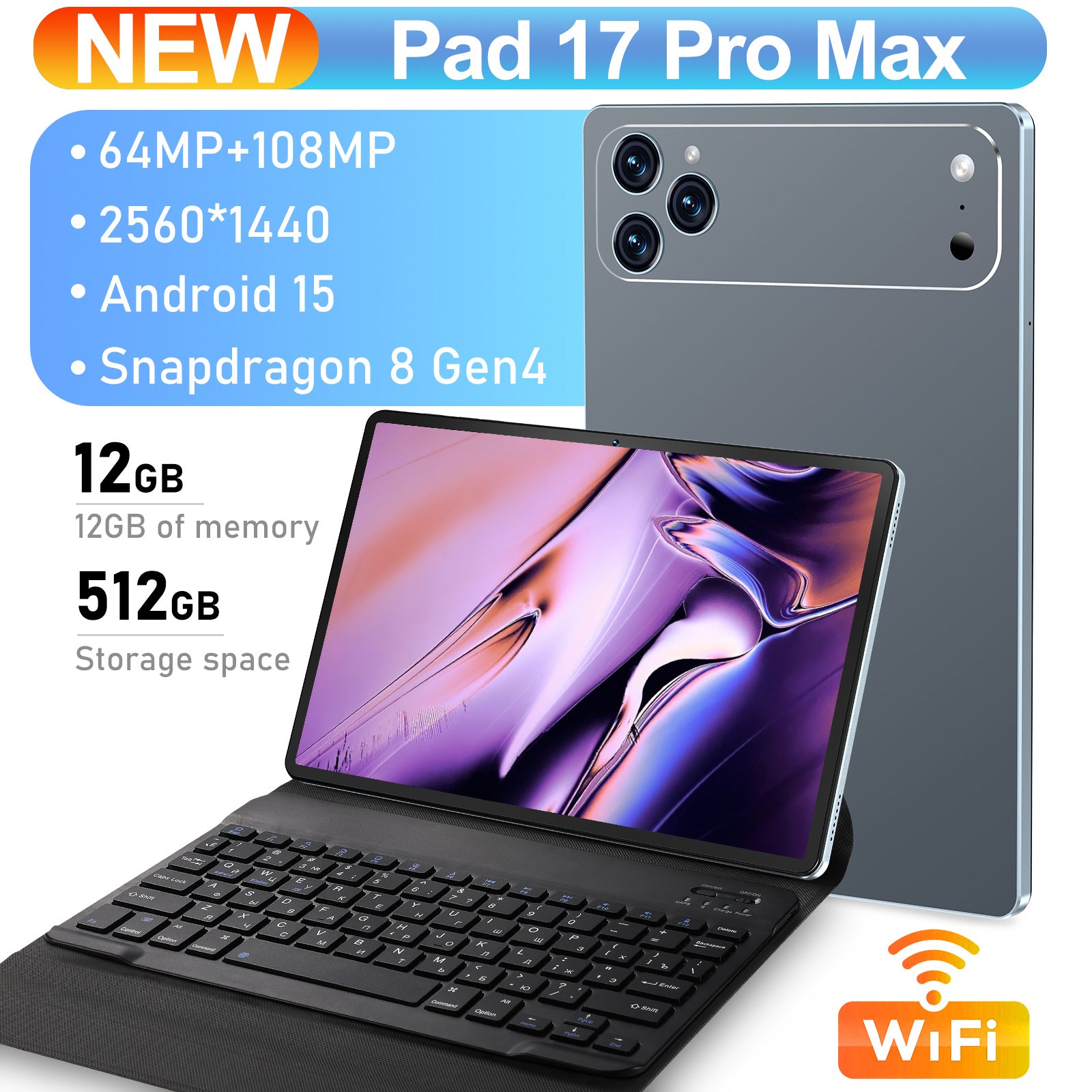 Pad 17 ProMax Android Smart Tablet PC12+512G Large Screen Eye Protection Tablet Manufacturer In Stock