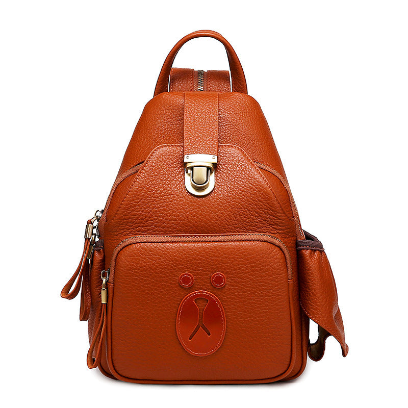 Women's Bag Summer New Trendy Fashion Playful Bear Backpack Retro Personality Simple Large Capacity Backpack