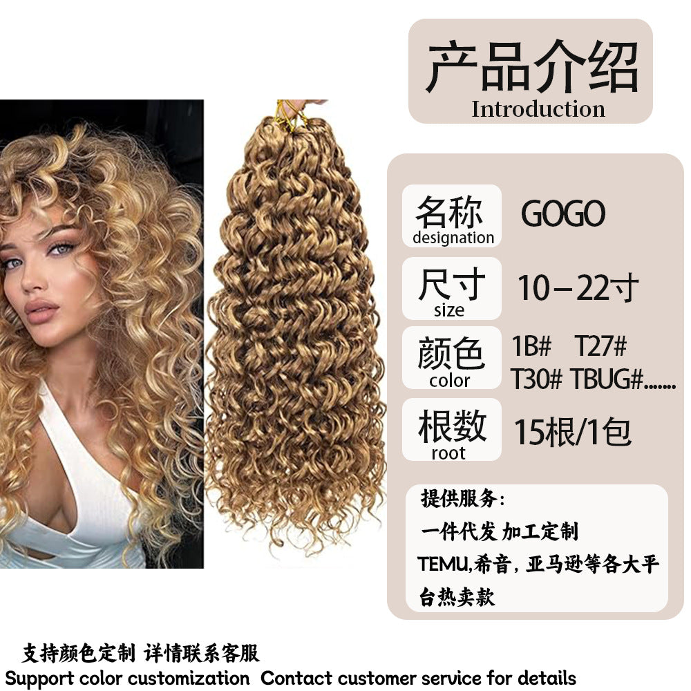 Synthetic Crochet Hair GOGO Curl Crochet Hair Multi-size Corrugated Wig Dropshipping