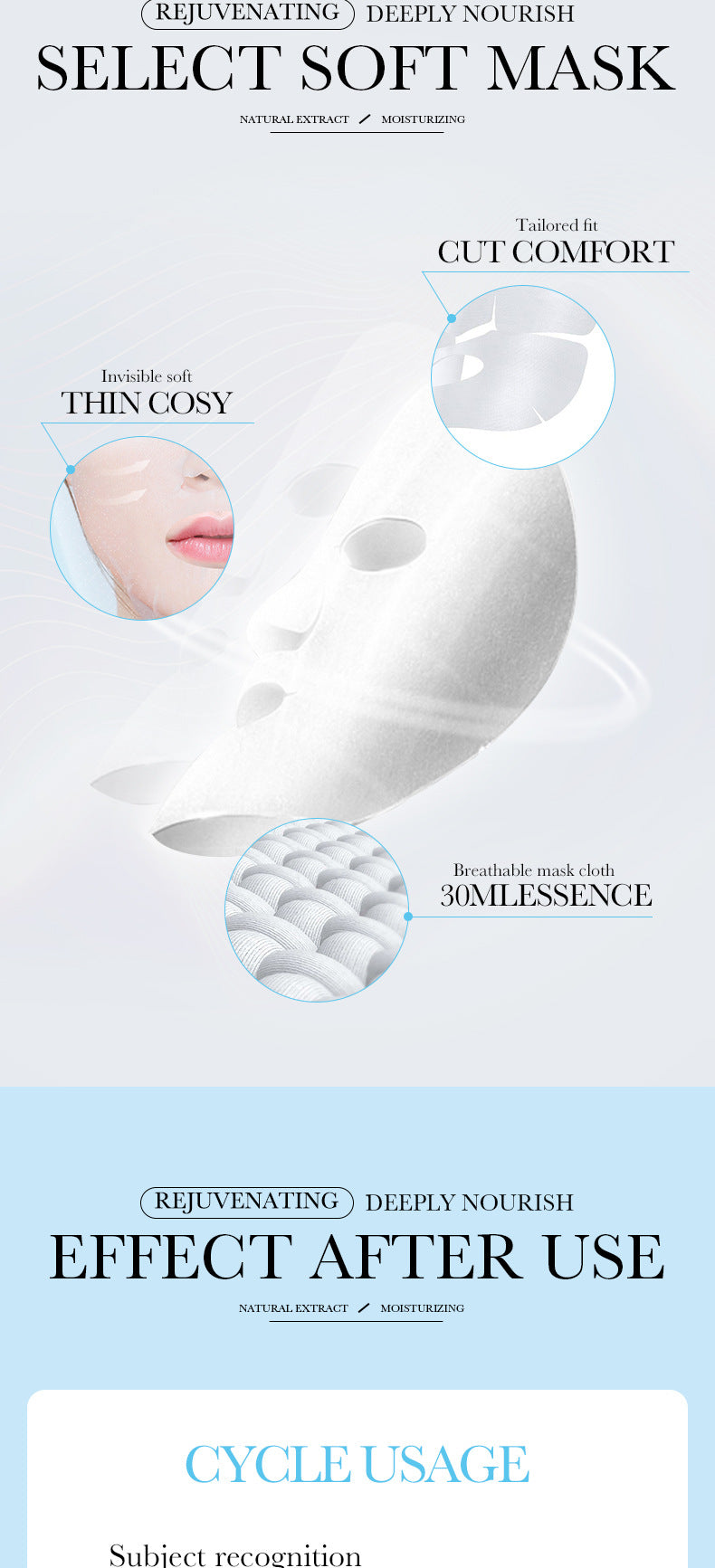 Full English Mask30gBIOAOUA Honey Hydrating Pearl Moisturizing Rose Snail Moisturizing  Foreign Trade Wholesale