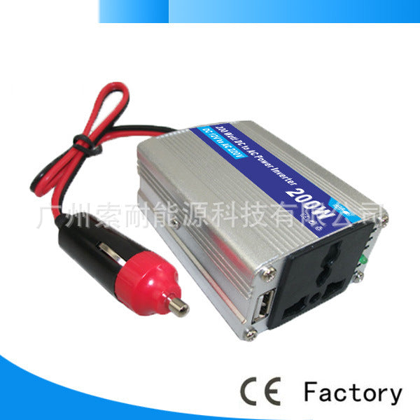 Vehicle Inverter200W DC12V Turn AC110V/220V Lazada Shopee E-commerce Export