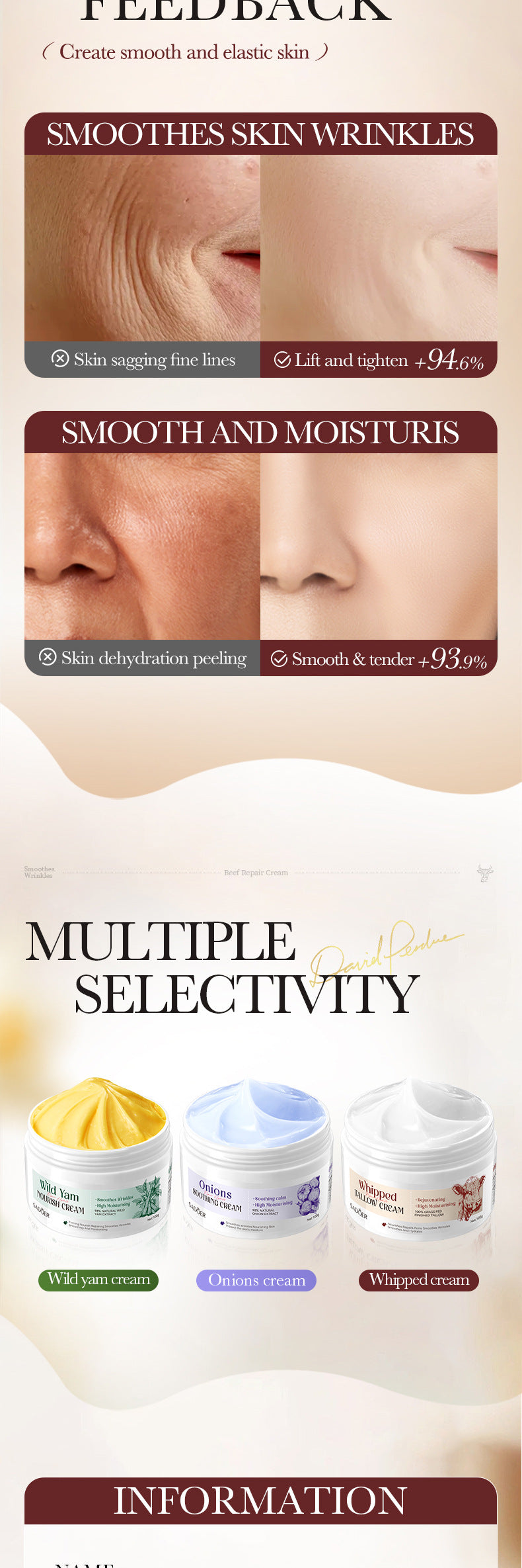 Beef Fat Moisturizing Repair Cream100g SADOER Moisturizing and hydrating skin cream cross-border foreign trade wholesale