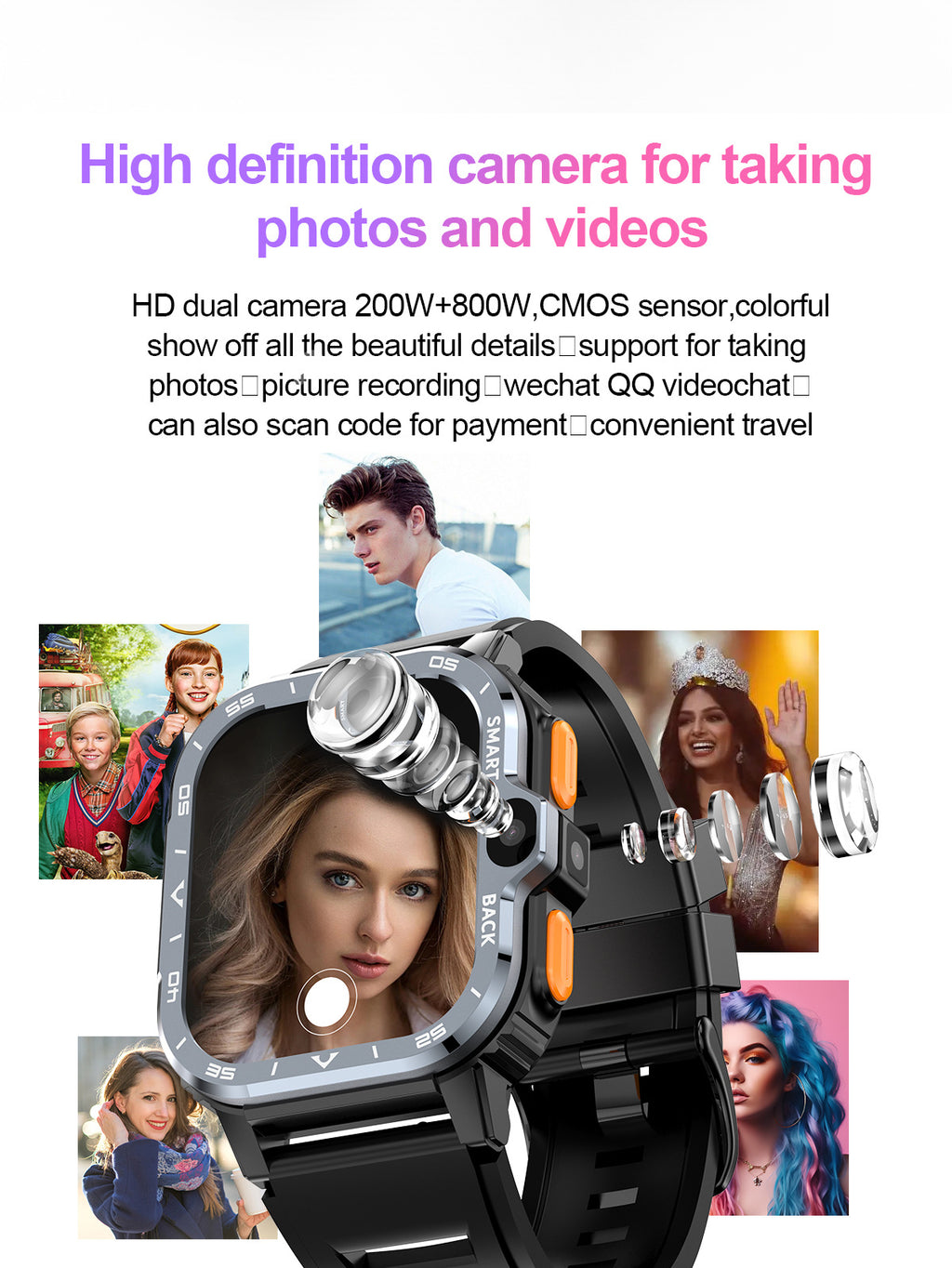 PGD Watch Smart Watch5G Plug-in Card Full Netcom Built-in Google Store Independent APP Download the Three-Proof Sports