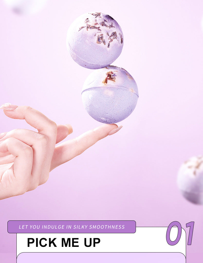 Full English Dried Flower Explosive Bath Salt Ball100gSADOER Clean Fragrance Bath Ball  Wholesale