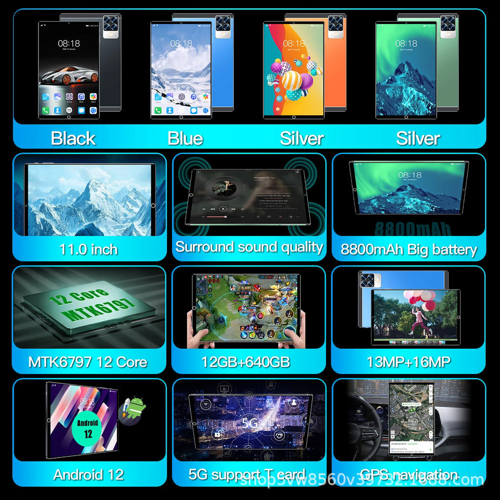Popular10inch tablet Android eight-core12+640G Online Learning Machine Game Tablet Manufacturer