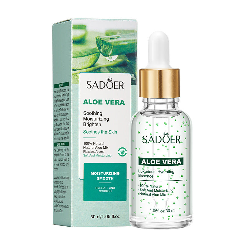 Full English Plant Essence Serum SADOER Aloe Vera Rose Chamomile Hydrating Moisturizing  Foreign Trade Wholesale