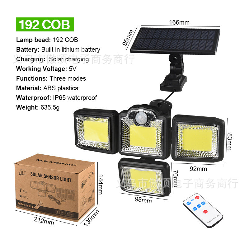 New Solar Wall Light Split Body Sensor Street Light Remote Control Garden Light LED Waterproof Garden Light