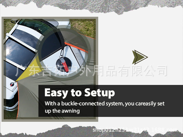 New Car Side Canopy Sunshade Outdoor Camping SUV Self-driving Car Side Awning Sunshade Rainproof Awning